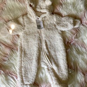 H&M warm baby bear fleece onesie